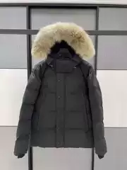 Wyndham parka Goose Down Jacket 29 Canadian 3808M Men's and Women's Coat Real Wolf Hair