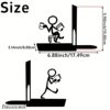 Cross-Border Creative Stickman Bookend Black and White Simple Style Bookend Home Study Desktop Book Storage Decorative Ornaments