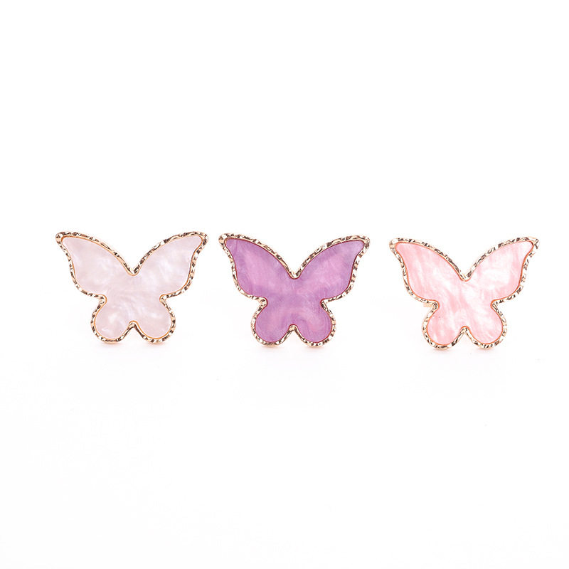 Butterfly Shell Ring Color Palette High Color Value Alloy Nail Polish Glue Color Plate Japanese Style Manicure Tool Simple
