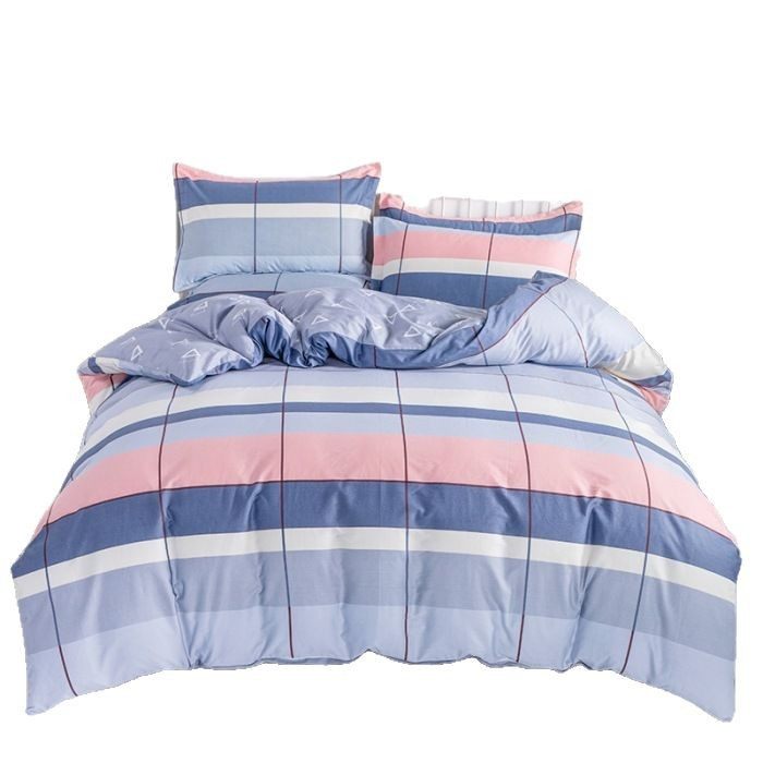 Cotton Four-piece Set 100 Pure Cotton Twill Printed Quilt Cover Quilt Cover Bed Sheet Dormitory Three-piece Set Gift Group Purchase