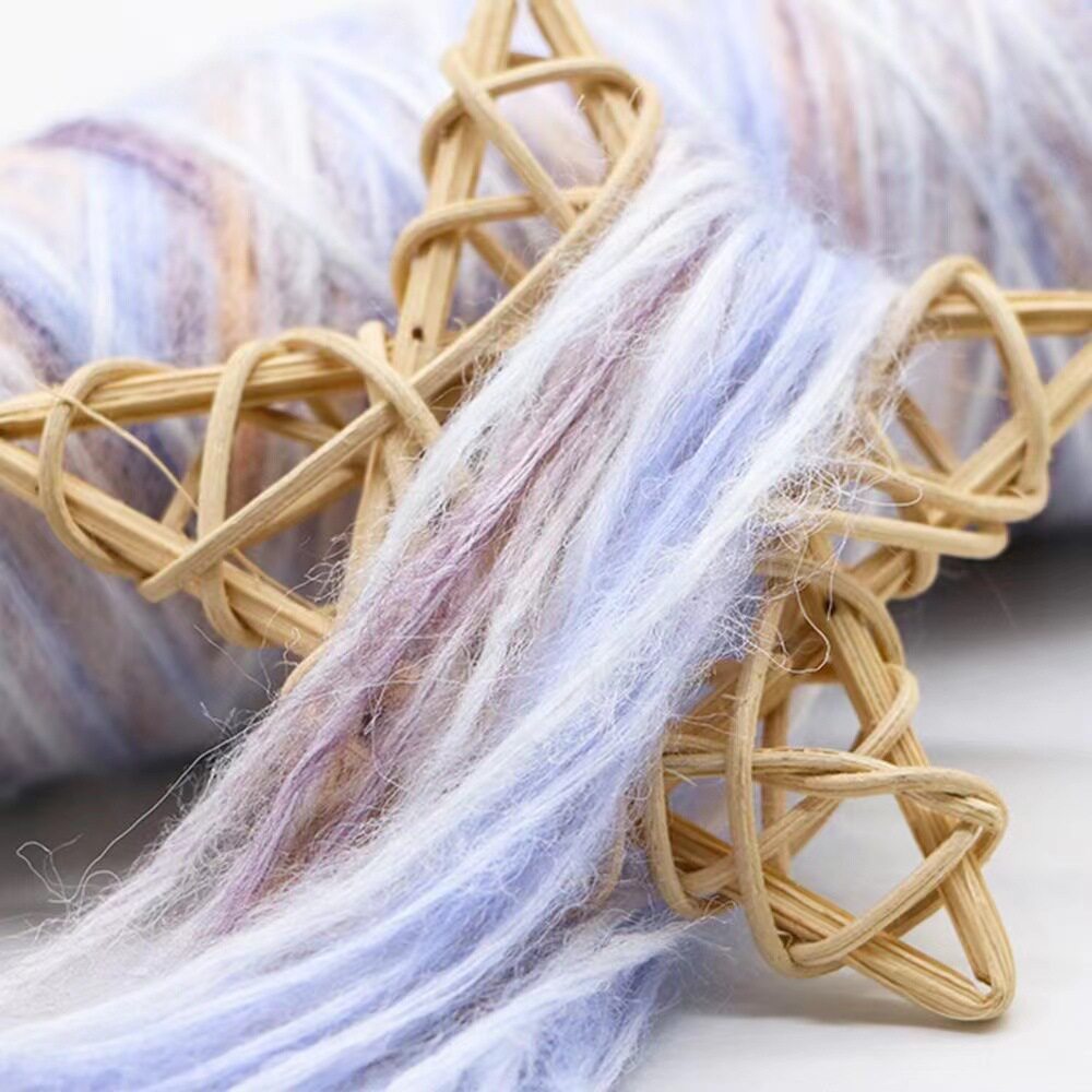 Duan dyed wool yarn gradient rainbow spray yarn cashmere wool mohair handmade scarf sweater wool