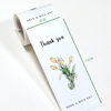 50 sheets/Roll White simple Tulip rectangular sticker gift box sealing sticker sticker packaging supplies