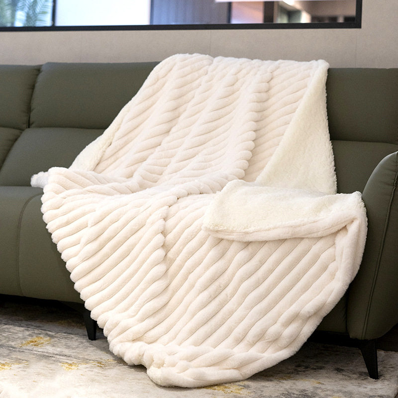 Tuscan Blanket Imitation Rabbit Blanket Bubble Velvet Blanket Double-sided Thickened Office Nap Blanket Sofa Cover Blanket