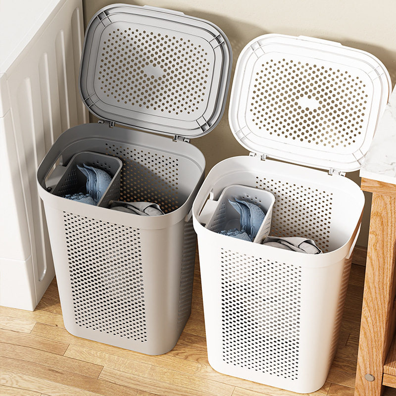 Dirty Clothes Basket Household Large Capacity Dirty Clothes Basket with Lid Bathroom Storage Laundry Basket Clothes Dirty Clothes Storage Basket