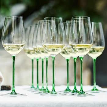 Green Rod Riesling White Wine Glass Goblet Red Wine Glass Crystal Glass Wine Glass Light Luxury Household