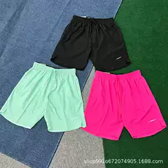Solid Color Men's Shorts for Summer, Three-Quarter Length, Suitable for Running, Exercise, and Fitness, with Elastic Waistband and Drawstring, Available in Multiple Colors, Wholesale, Cross-Border, Quick-Dry