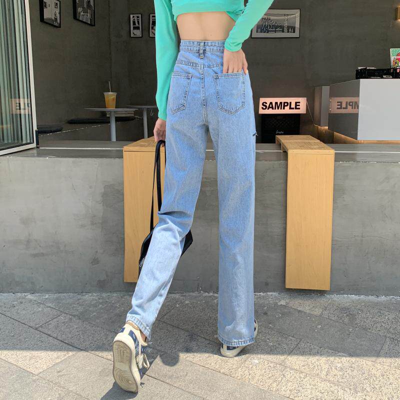 High Waisted Wide Leg Jeans for Women Loose Fit Straight Cut Trendy Style Perfect for Spring and Autumn Wholesale