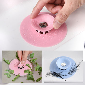 Silicone sewer cover silicone floor drain bathroom insect-proof cover sink filter Net anti-hair blocking floor drain cover