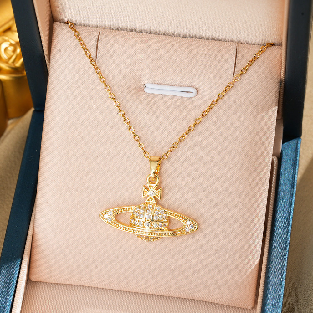 431 ウエスト クイーン マザー ネックレス - ゴールド