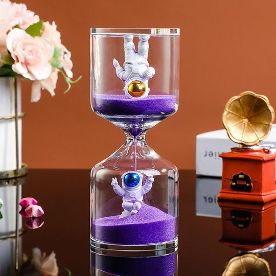 Astronaut Hourglass Timer Kidsren's 3/5/10 Minutes Student Meal Time Quicksand Bottle Gift Glass