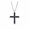 European and American Cross-Border Shoushan Stone Tiger Eye Stone Cross Pendant Stainless Steel Square Chain Necklace Men's and Women's Jewelry Wholesale