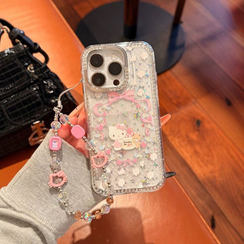 Kaia Sweet Cool Girl Hello Kt Hello Kitty Star Suitable for Apple 16Promax Mobile Phone Case Iphone13