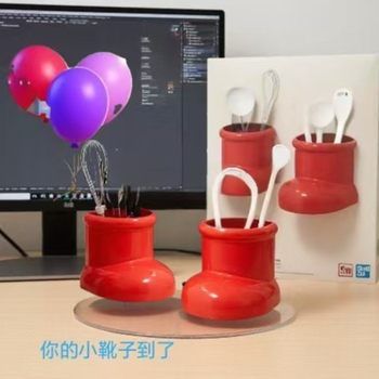 Refrigerator Magnetic Storage Rack, Creative and Cute Boot-Shaped Wall-Mounted Small Item Organizer, No-Drill Storage Box