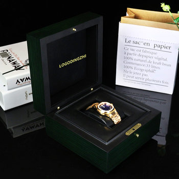 Manufacturer in stock watch box packing box storage box piano paint green watch box gift box custom logo cross-border exclusive