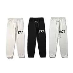 Fashionable Brand FEAR OF GOD Season 8 ESSENTIALS Flocked 1977 Velvet Casual Pants for Men and Women