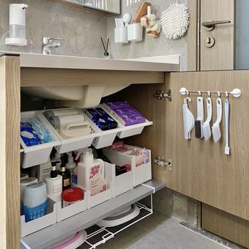 Kitchen Sink Storage Rack Punch-free Retractable Cabinet Storage Box Drawer-type Sundries Sorting Basket