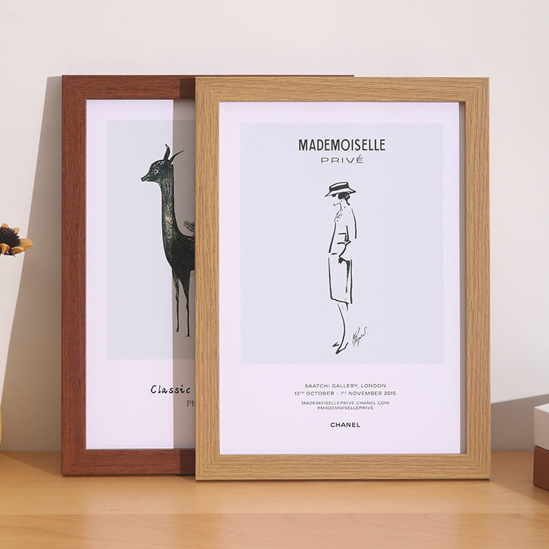 Simple photo frame 6 inch photo frame wholesale art oil painting frame wall 7810 inch puzzle frame mounted A4 wooden table