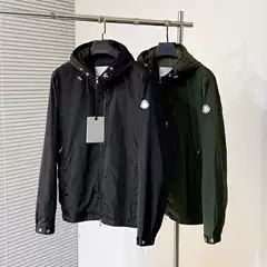 2024 Spring Fall High-End Luxury Hooded Jacket for Men European Trendy Streetwear Loose-Fitting Solid Color Versatile Coat