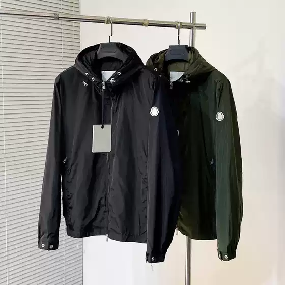 2024 Spring Fall High-End Luxury Hooded Jacket for Men European Trendy Streetwear Loose-Fitting Solid Color Versatile Coat