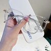 Korean Ultra-Light Glasses Frame Suitable for Square and Round Faces, Can Be Equipped with Lenses for High Myopia, Large Face Glasses Frame for Women 01222