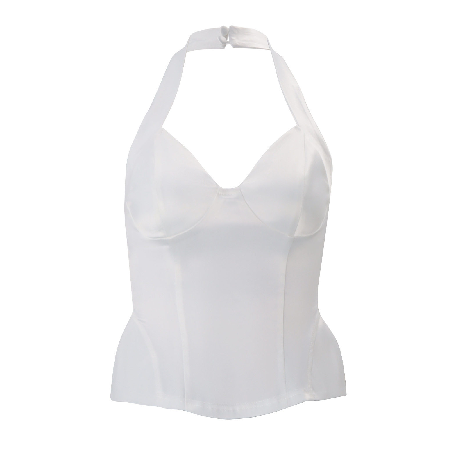 Womens Summer Fashion Set Slim Fit V Neck Halter Top with Backless Design Sexy Bodycon Mini Skirt Wholesale Available