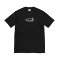 Fw22 warning tee letterprinting round neck short-sleeved american trendy t-shirt, same style for men and women, black