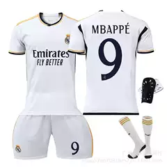 23/24 Real Madrid Jersey Home No. 9 Mbappé, No. 7 Vinícius, C.Ronaldo No. 5 Football Soccer Uniform Cross-border Export