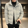 Men's down Jacket Trendy Simple Stand Collar Thick Warm Korean Style Slim Stylish Trendy Brand Men's down Coat