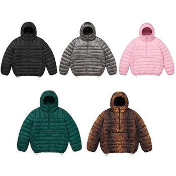 Sup 25Fw Micro down Pullover Ultra-Light Half-Zip Rib down Jacket