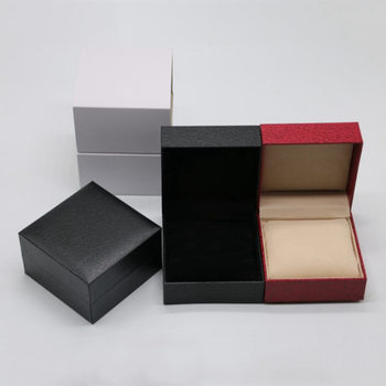Flip Cover Pebbled Imitation Leather Watch Box High-End Watch Storage Box Single Bracelet Display Packaging Watch Box