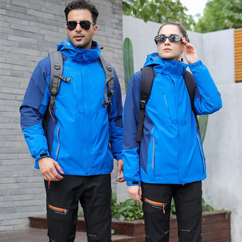 Outdoor three-in-one charge clothing detachable polar fleece charge clothing custom warm windproof waterproof coat LOGO