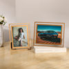 Simple high-grade crystal glass photo frame 78 inch A5A4 photo display frame table transparent scenic wedding gift frame