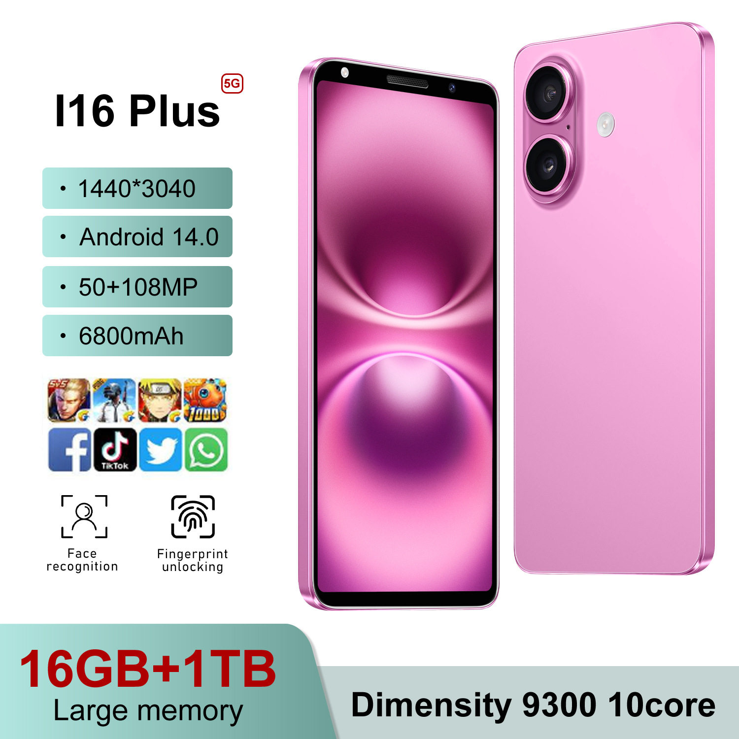 new I16 Plus cross-border mobile phone 5.0-inch 1+16G Androi...