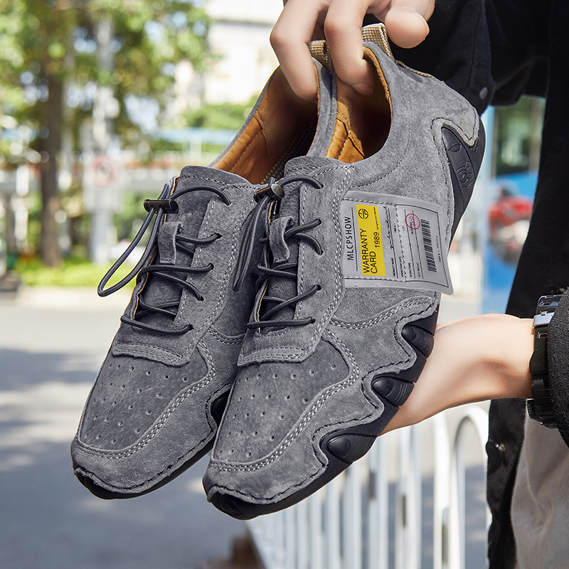 Giày Da Nam Chất Liệu Da Bò Thoáng Khí Hàng Mùa Xuân Thu Đông Phong Cách Hàn Quốc