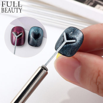 Cross-Border New Manicure Tools Heart-Shaped Fork Accessories Cylindrical Cat's Eye Magnet Pattern Magnet Cat's Eye Tool