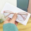 New fashion color-changing anti-blue light flat mirror women's fashion personality metal double beam metal glasses frame cross-border hot-selling