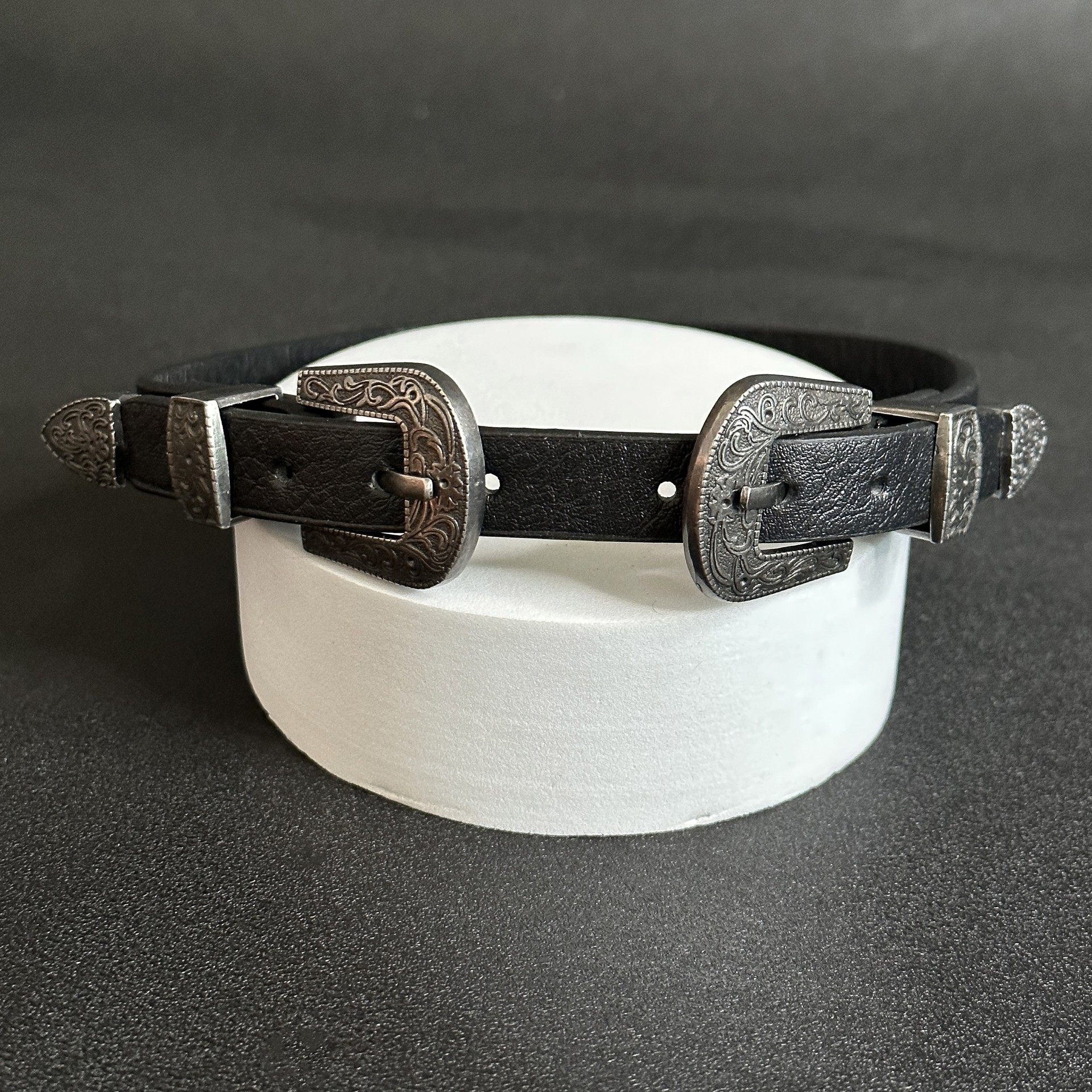 Dark Retro Heavy Industry Metal Leather Collar Female Y2K Sexy Punk Clavicle Chain Necklace Choker Necklace