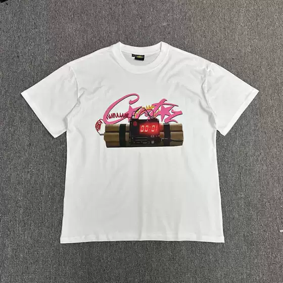 Corteiz Series Bomb Print Short-Sleeve T-Shirt, Street Style High Street European and American Casual Hip-Hop Unisex Half-Sleeve Top