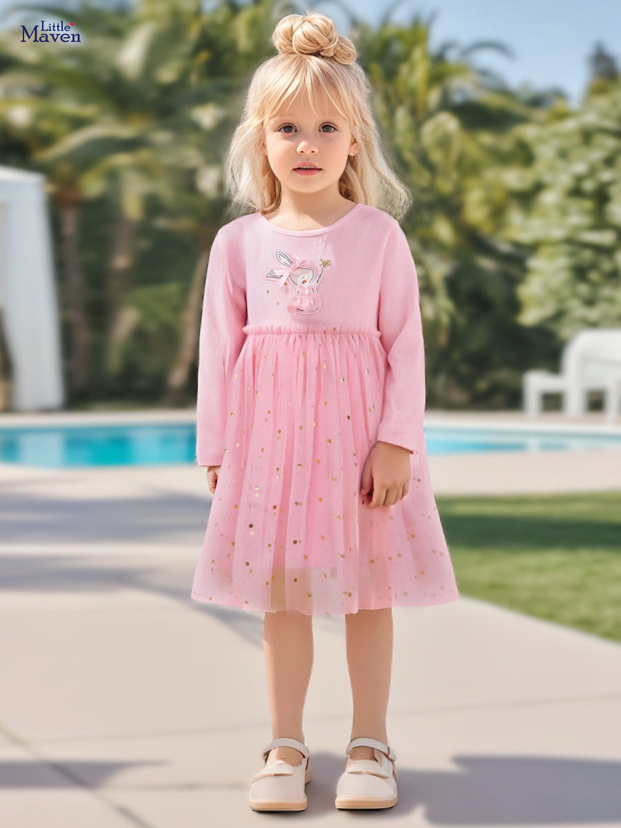Source Factory Kids' Clothing Wholesale, New Girls' Dress, Autumn Tulle Kids' Dress