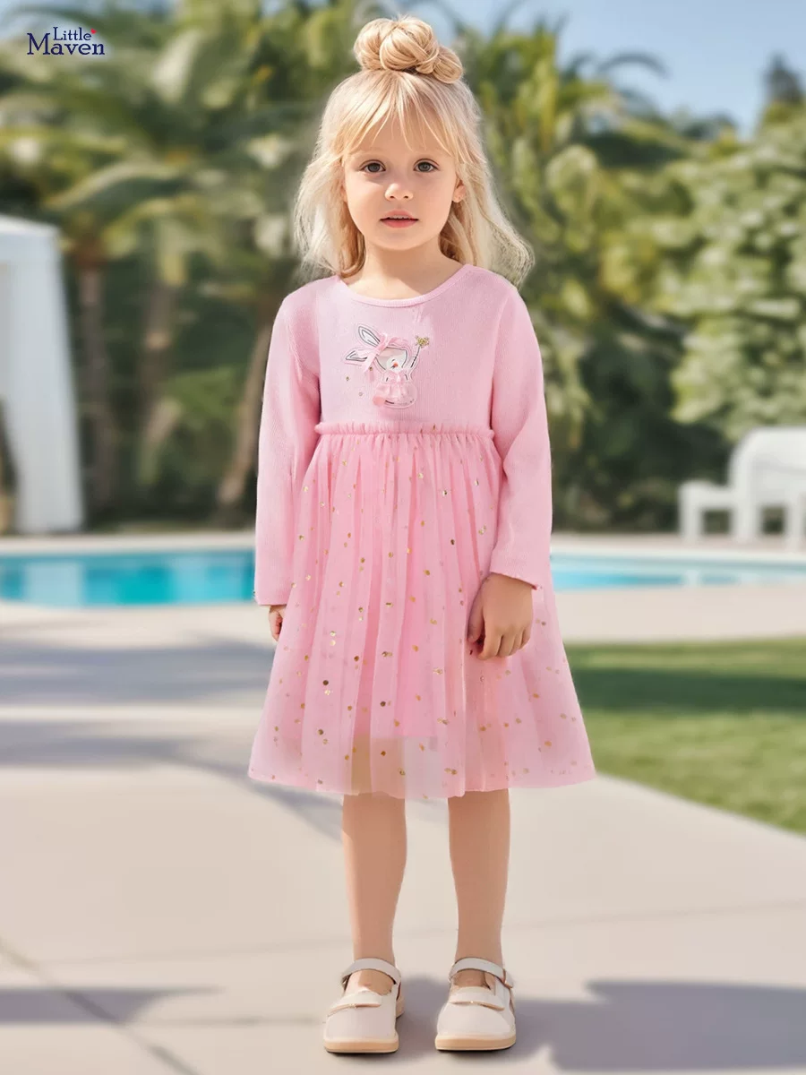 Source Factory Kids' Clothing Wholesale, New Girls' Dress, Autumn Tulle Kids' Dress