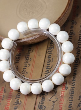 精品纯白天然鹿角文玩手串男女款