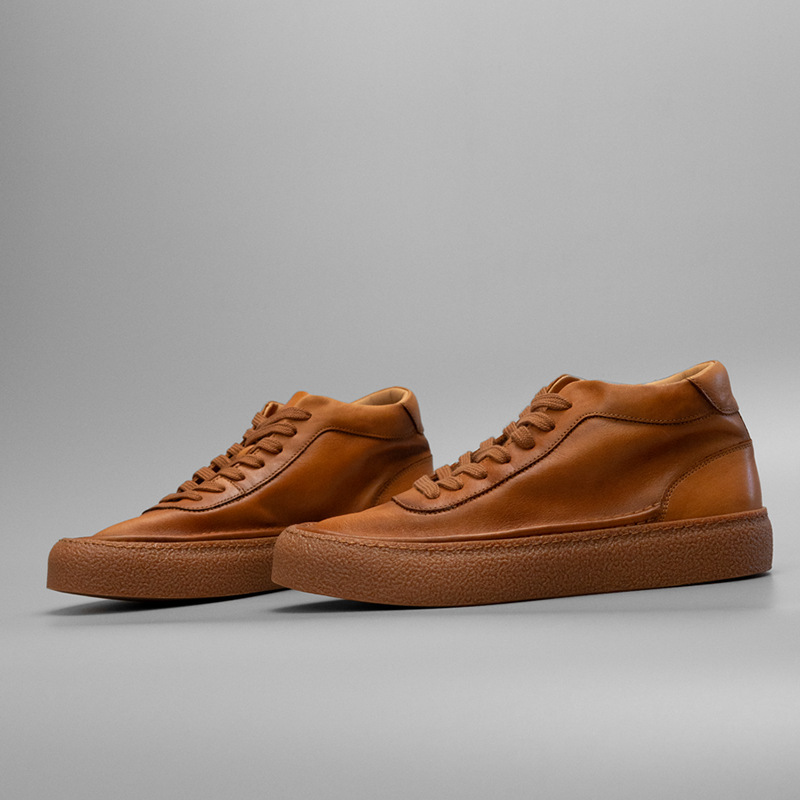 Giày sneaker nam da bò màu nâu dễ phối đồ — Màu nâu