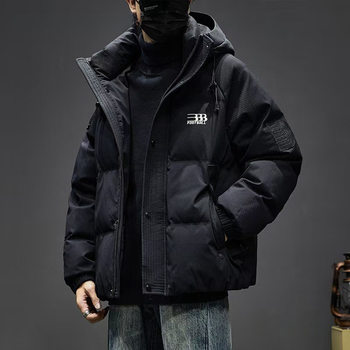 Down Jacket Winter New Trendy Brand Thickened Warm Duck down Hooded Puffer Jacket 2024 Men's Casual Coat Extra Thick