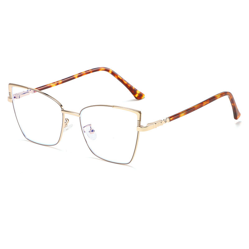 2025 New Men's and Women's Easiest for Match Glasses Metal Glasses Frame Internet Celebrity No-Makeup Face Shaping Decorative Flat Glasses Myopia Glasses