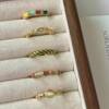 Dopamine Ring for Women, Unique Design with a High-End Feel, 2026 New Popular Model, Decorative Enamel Rainbow Index Finger Ring