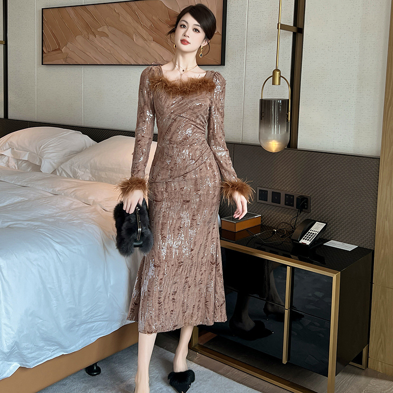 (Mới) Mã B0695 Giá 1360K: Váy Đầm Liền Thân Nữ Chtdng Cao 10Cm Dáng Ôm Body Gợi Cảm Sexy Hàng Mùa Xuân Thu Đông Thời Trang Nữ Chất Liệu G04 10 Sản Phẩm Mới, (Miễn Phí Vận Chuyển Toàn Quốc).