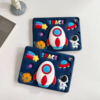 Super Cute Spaceman iPad7th 8th 9th Tablet PC Protective Case Flat Soft Case Air45 Anti-Drop Suitable