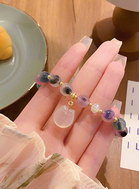 公主风彩色糖心手链甜美