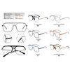 S31771 New 2024 Anti-blue Glasses Ins Trendy Flat Glasses Frame Metal Plain Style Glasses Frame Korean Style