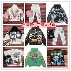 2025 Original Valley Autumn/Winter High Street Long Sleeve T-Shirt with Print, Unisex Loose Hooded Sweatshirt, Short Sleeve with Rhinestones
